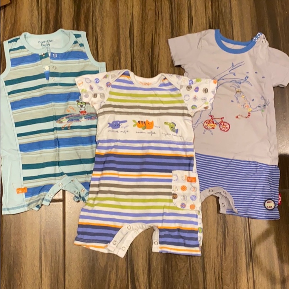 Naartjie baby lot of 3 one piece outfits